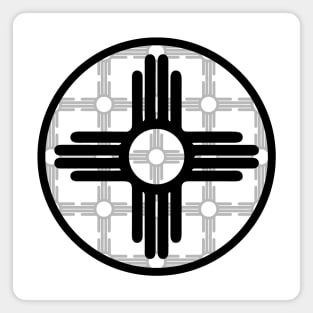 Zia Symbol Pattern - New Mexico Flag Magnet